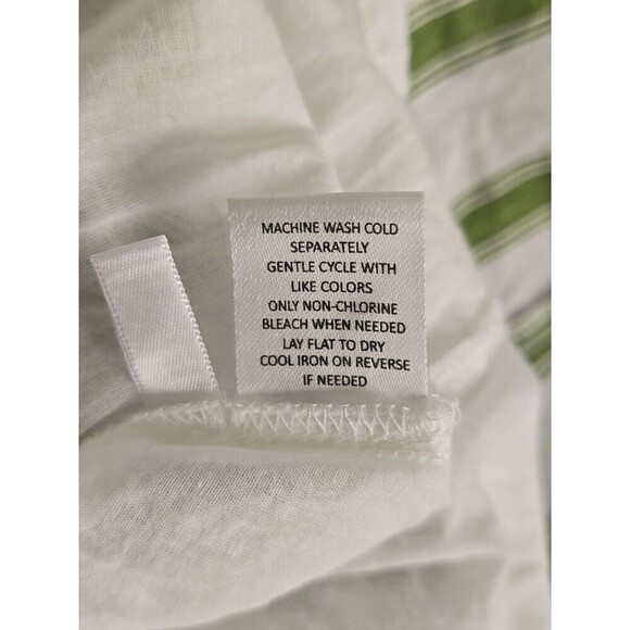 Happy X Nature Green White Striped Tiered Short Dress Womens Size XS - Picture 9 of 11